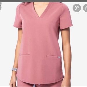 Figs dusty Mauve Casma scrub top xs